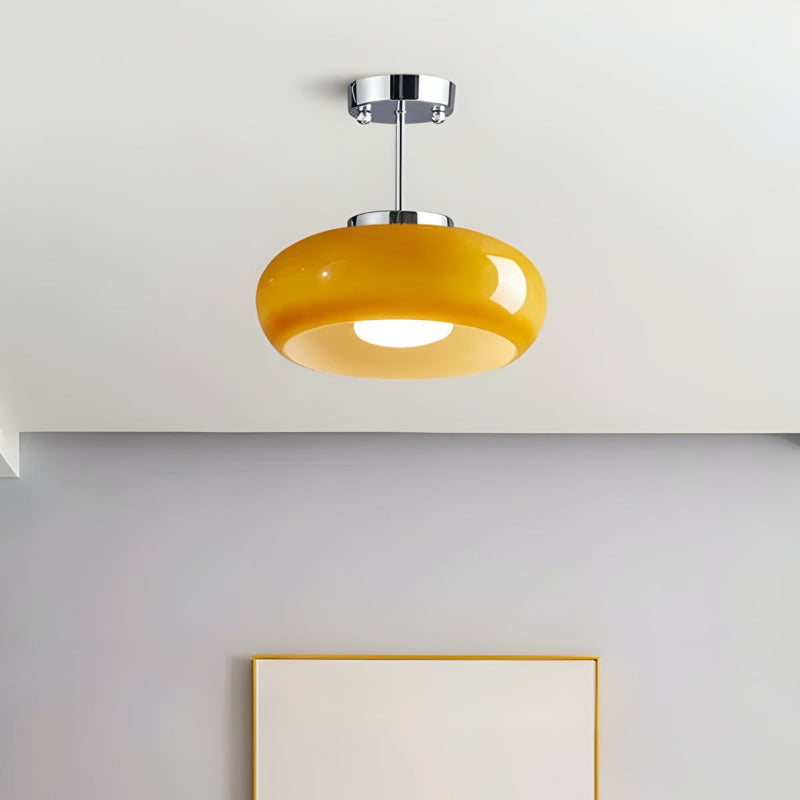 Bauhaus Brass Disc Vintage Ceiling Lamp