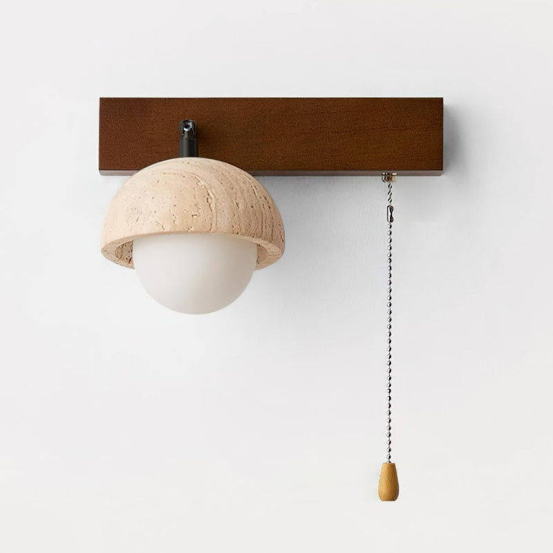 Creative Nut Travertin Glaskugel Wandleuchte