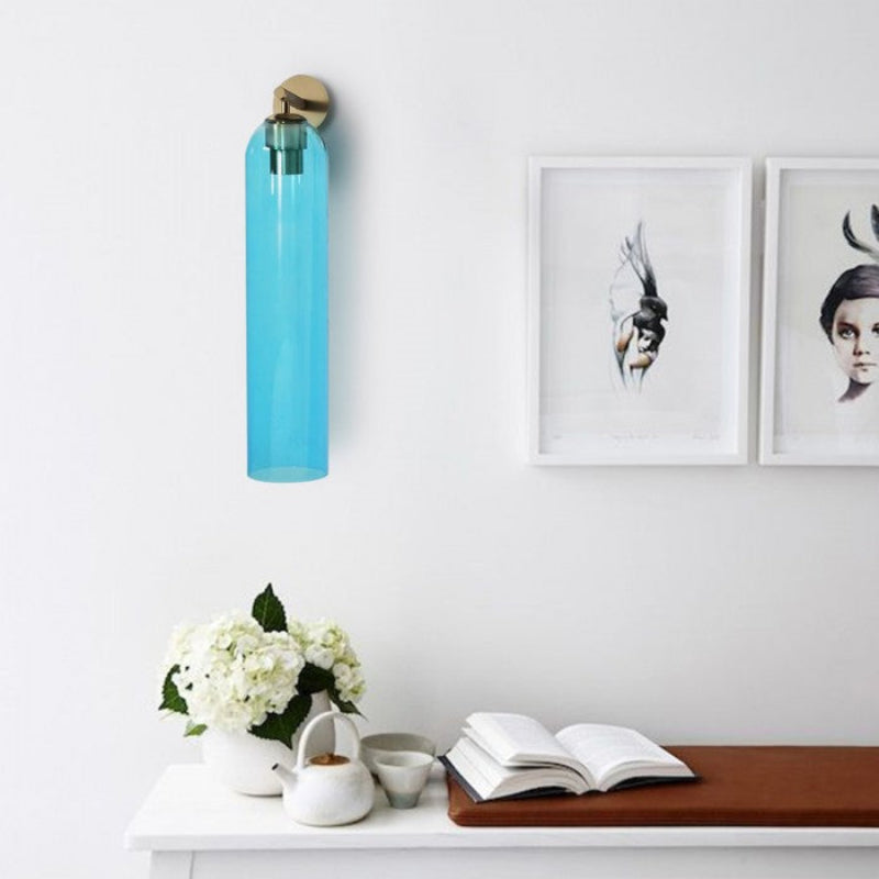 Einfache Lange Röhren Kunstglas Wandleuchte