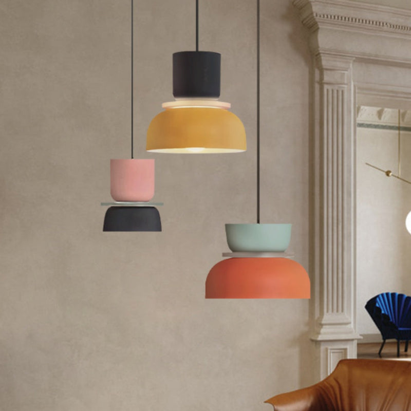 Colorful Macaron Bowl Shade Acrylic Pendant Light