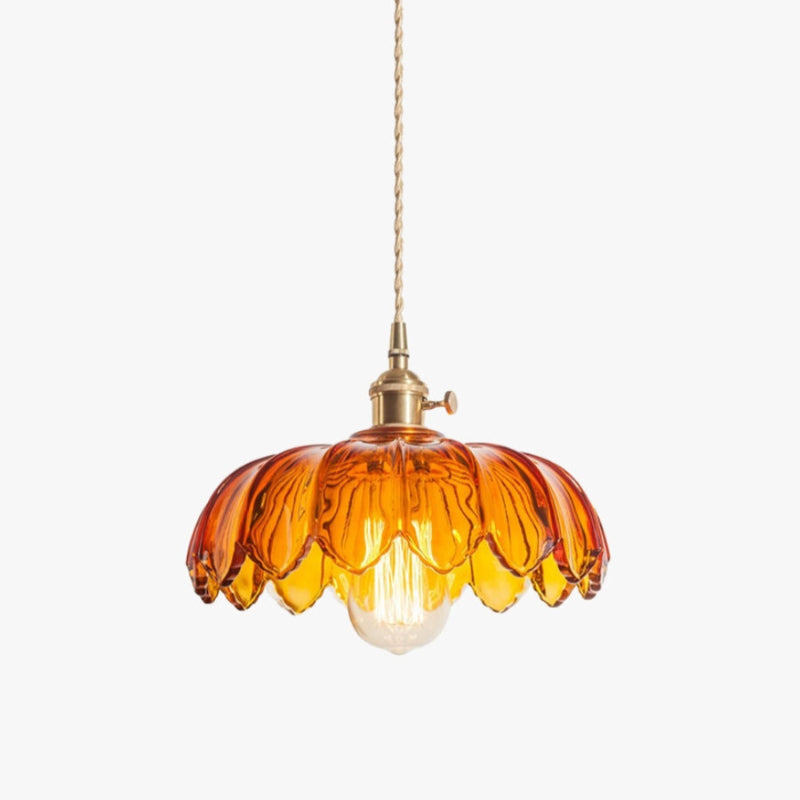 Vintage Petal Glass Pendant Light