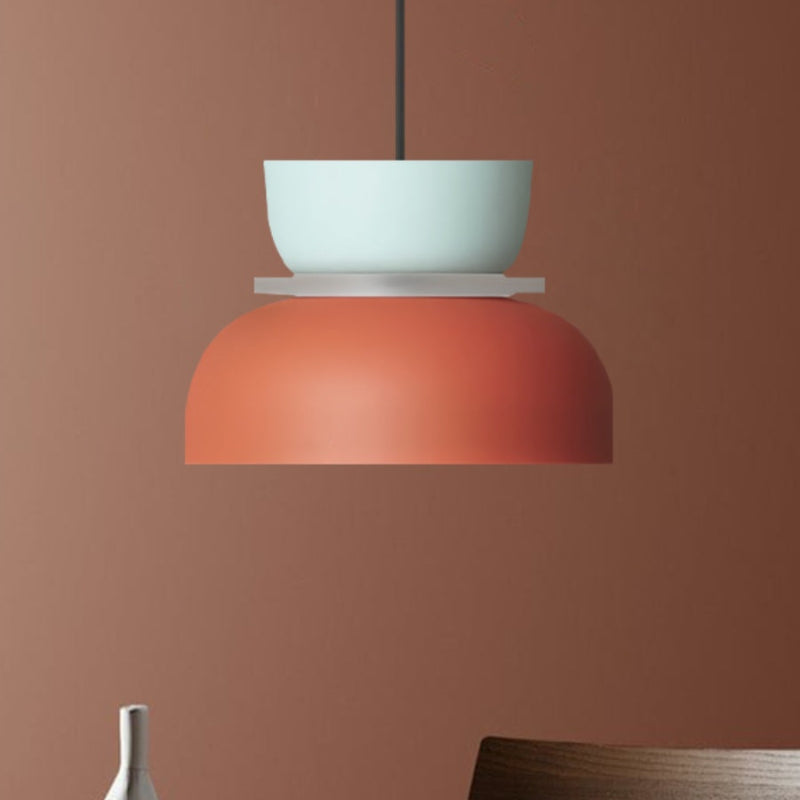 Colorful Macaron Bowl Shade Acrylic Pendant Light
