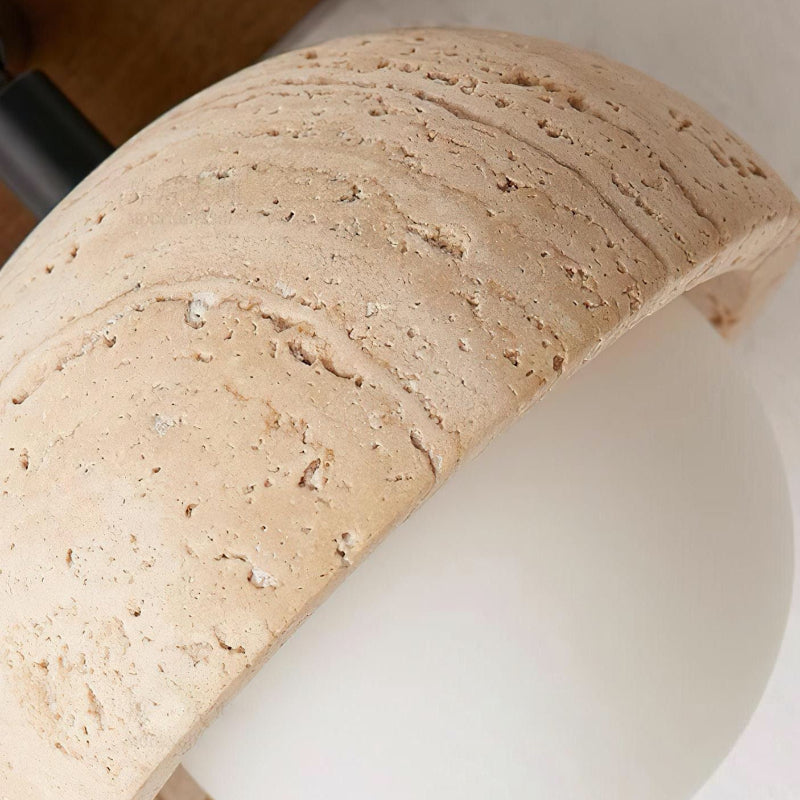 Creative Nut Travertin Glaskugel Wandleuchte