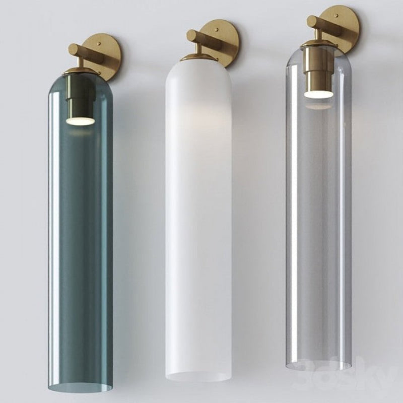 Einfache Lange Röhren Kunstglas Wandleuchte