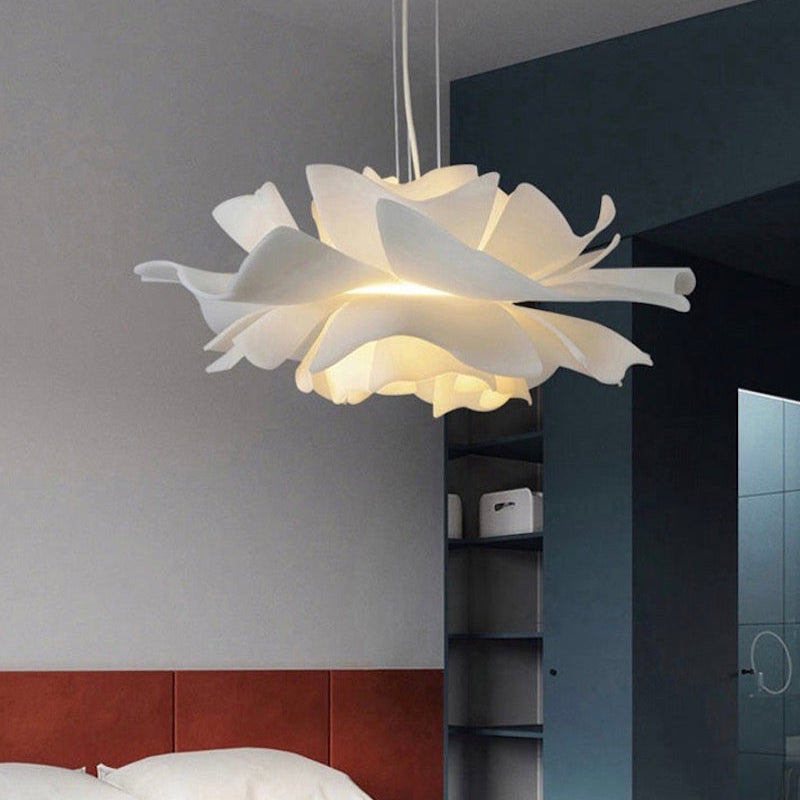 Nordic White Lotus Flower Pendant Light