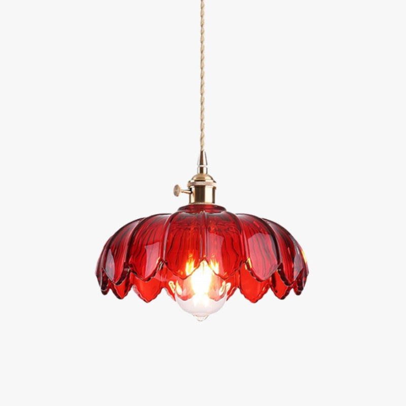 Vintage Petal Glass Pendant Light