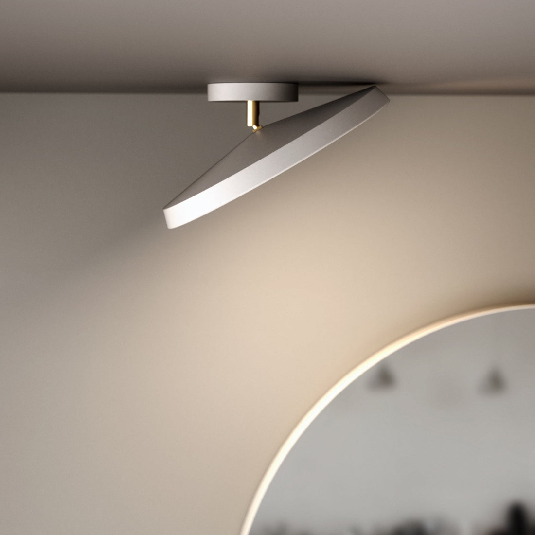 Acrylic LED Round Ceiling Light - Minimalist Semi-Flush for Bedroom
