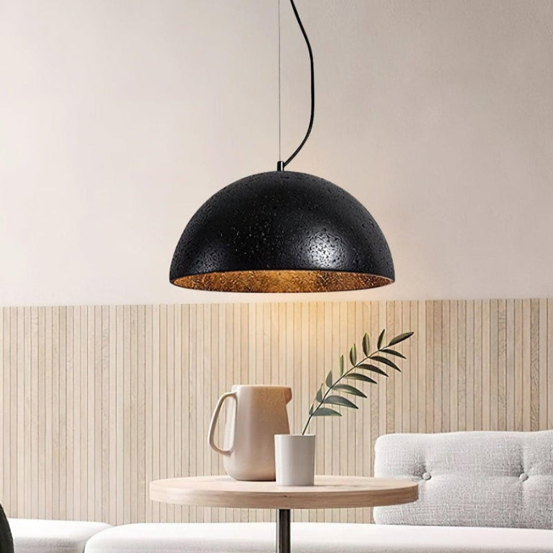 Kreative minimalistische schalenförmige Pendelleuchte aus Travertin