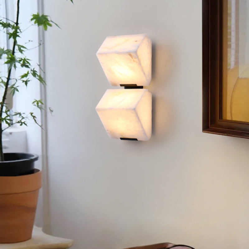 Modern Cube Alabaster Wall Lamp