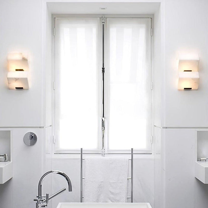 Modern Cube Alabaster Wall Lamp