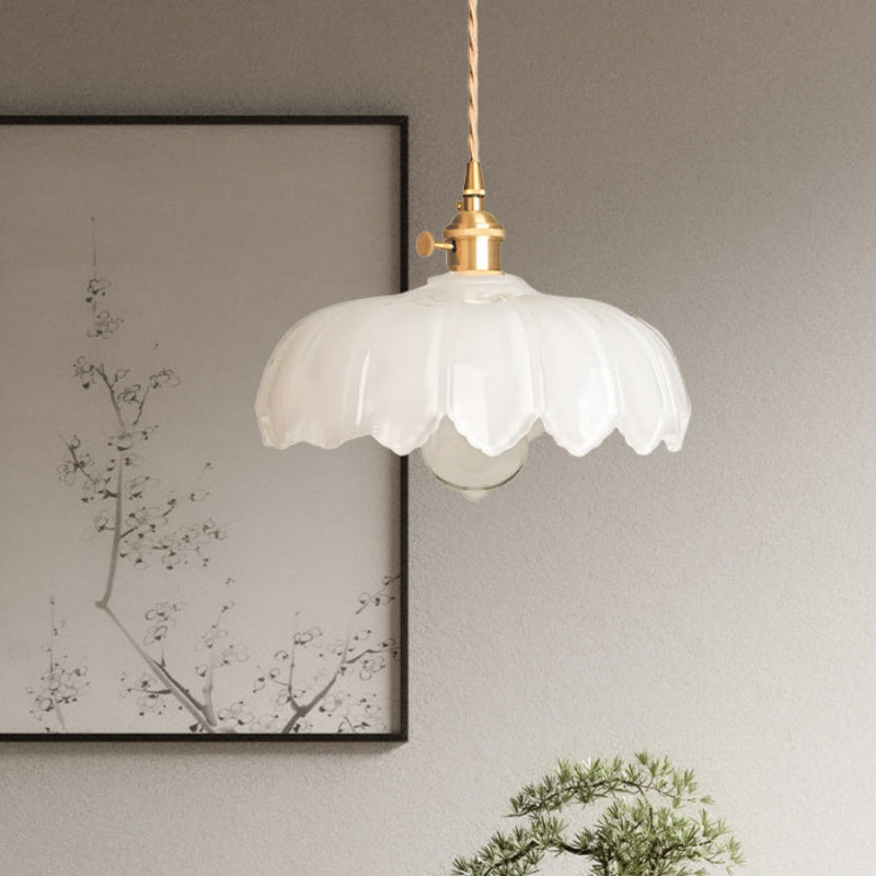 Vintage Petal Glass Pendant Light