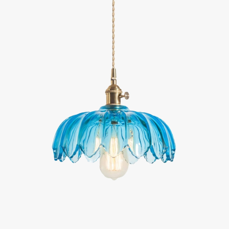 Vintage Petal Glass Pendant Light