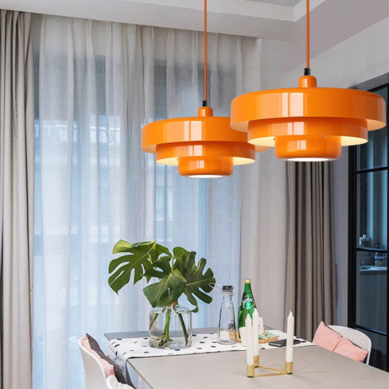 Bauhaus Three-Layer Disc Pendant Light
