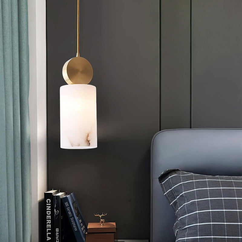Scandinavian Geometric Alabaster Texture Pendant Light