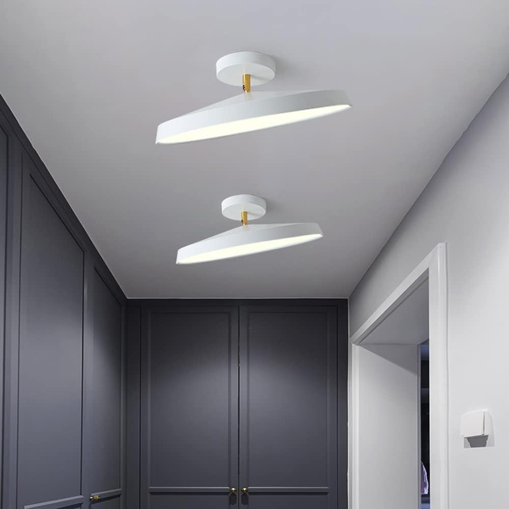 Acrylic LED Round Ceiling Light - Minimalist Semi-Flush for Bedroom