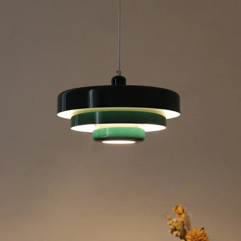Bauhaus Three-Layer Disc Pendant Light