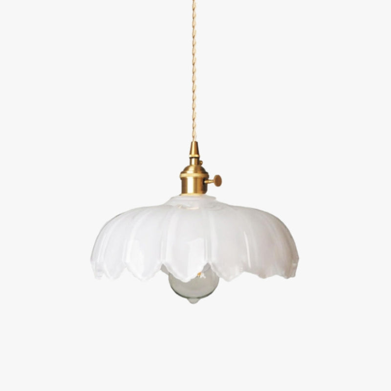 Vintage Petal Glass Pendant Light