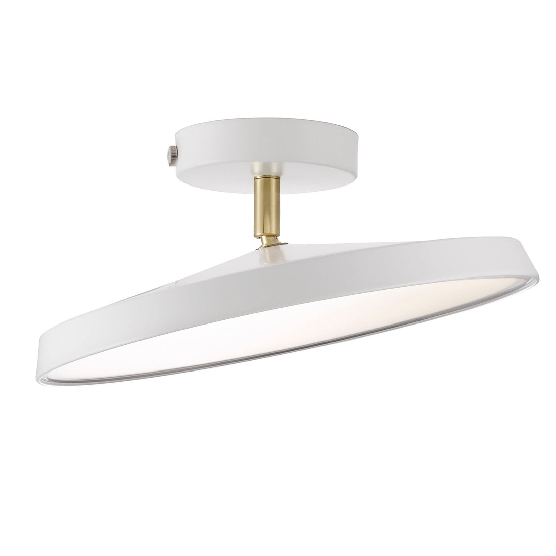 Acrylic LED Round Ceiling Light - Minimalist Semi-Flush for Bedroom
