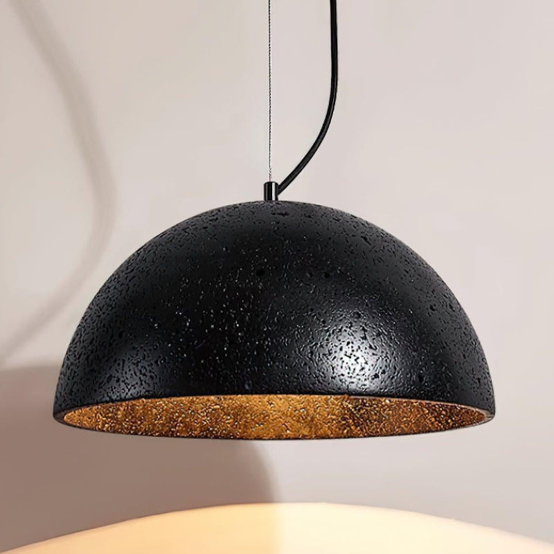 Kreative minimalistische schalenförmige Pendelleuchte aus Travertin