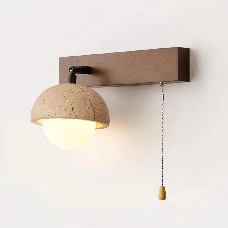 Creative Nut Travertin Glaskugel Wandleuchte
