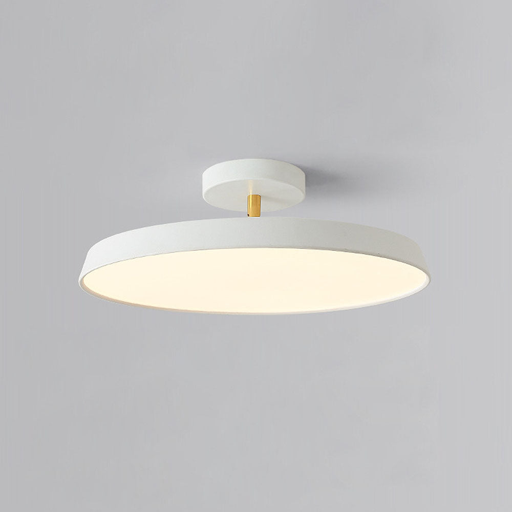 Acrylic LED Round Ceiling Light - Minimalist Semi-Flush for Bedroom