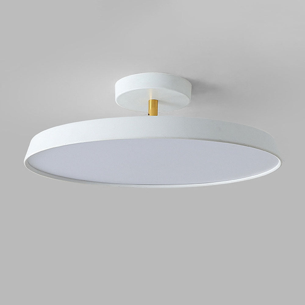Acrylic LED Round Ceiling Light - Minimalist Semi-Flush for Bedroom