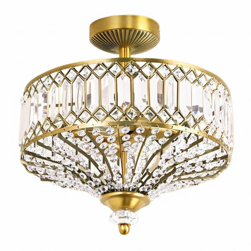 Eleganter Glas-Metallrahmen Deckenleuchte