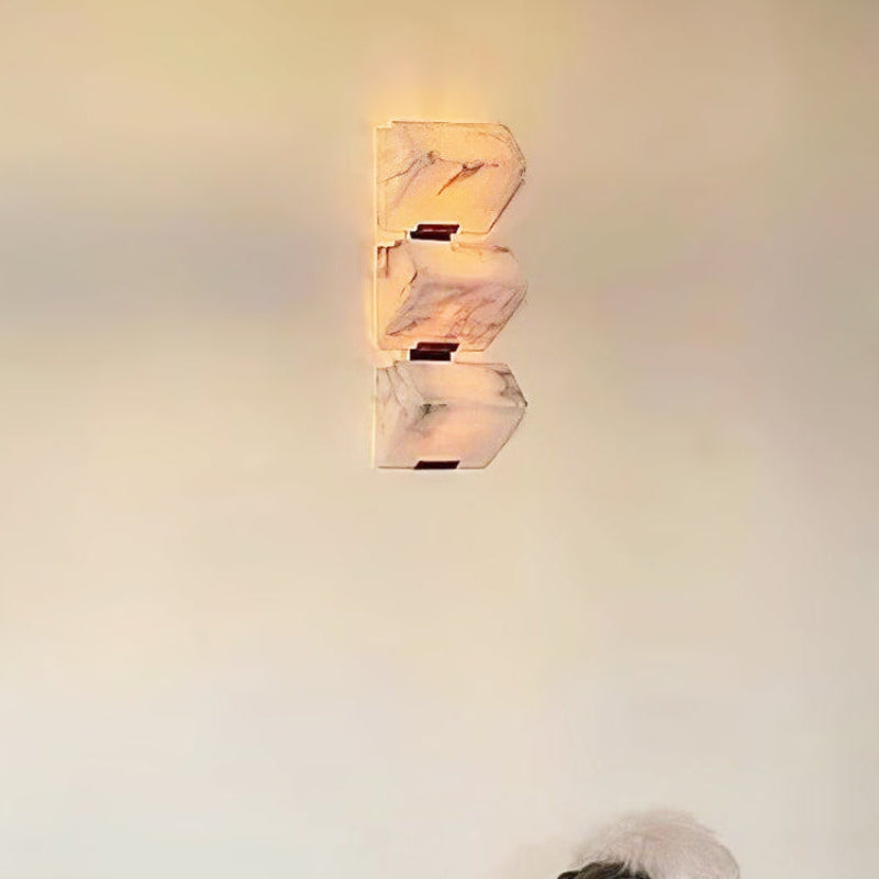 Modern Cube Alabaster Wall Lamp