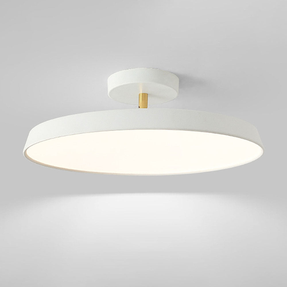 Acrylic LED Round Ceiling Light - Minimalist Semi-Flush for Bedroom