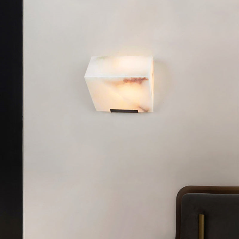 Modern Cube Alabaster Wall Lamp
