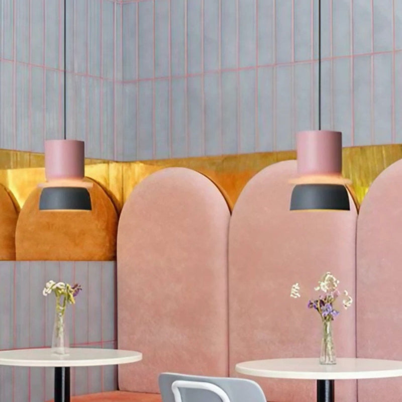 Colorful Macaron Bowl Shade Acrylic Pendant Light