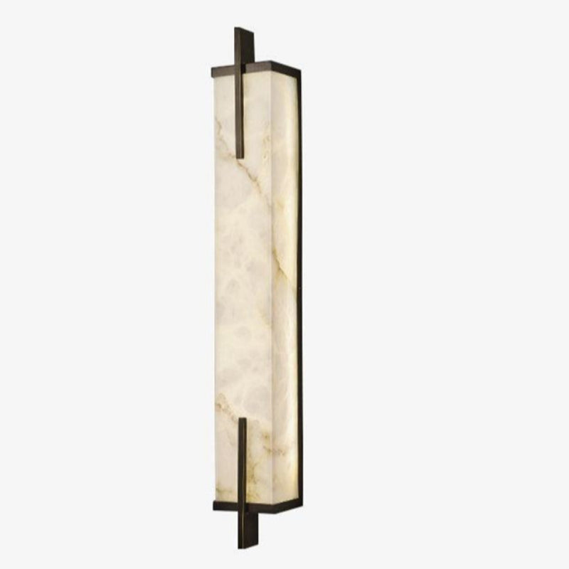 Luxury Rectangle Alabaster Long Wall Lamp