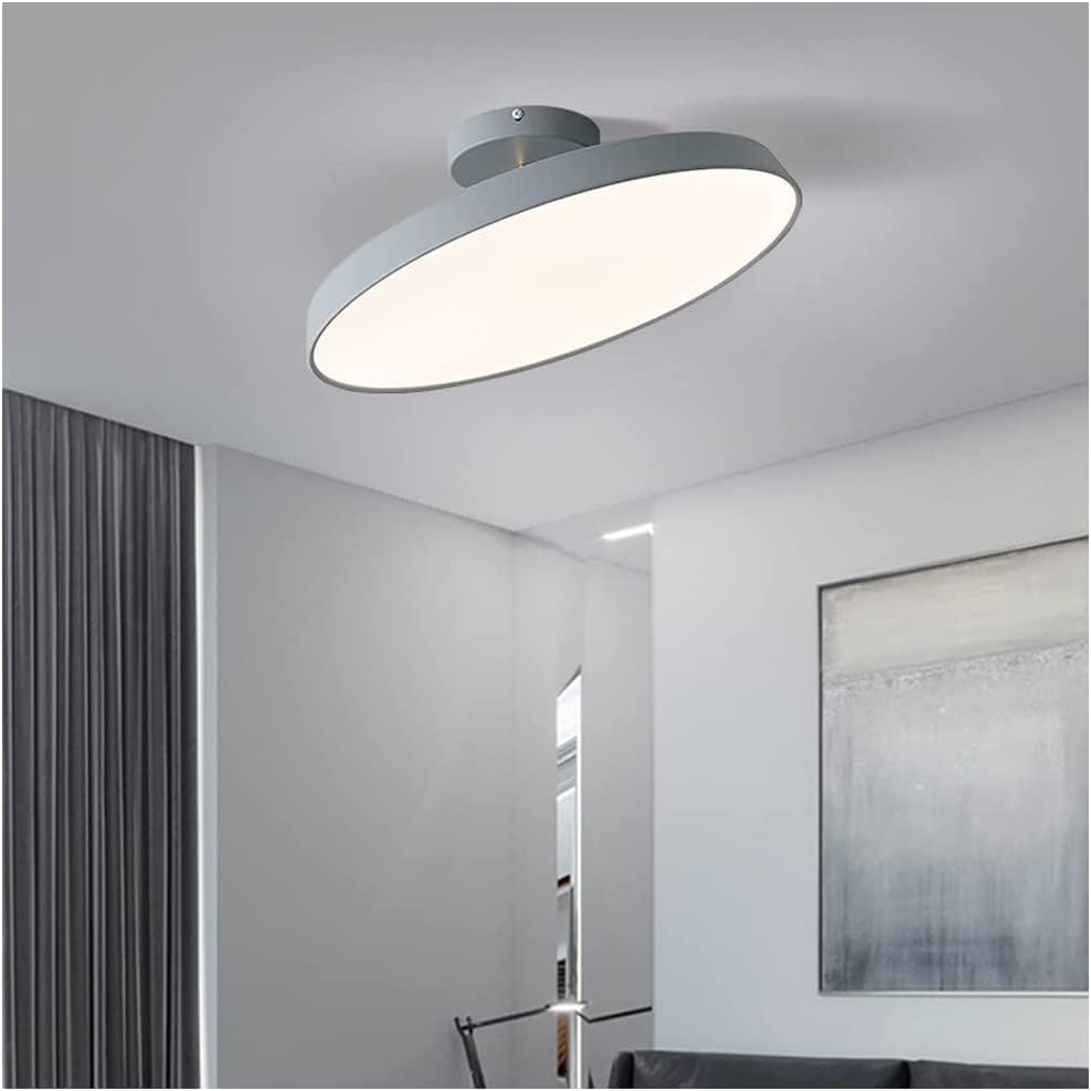 Acrylic LED Round Ceiling Light - Minimalist Semi-Flush for Bedroom