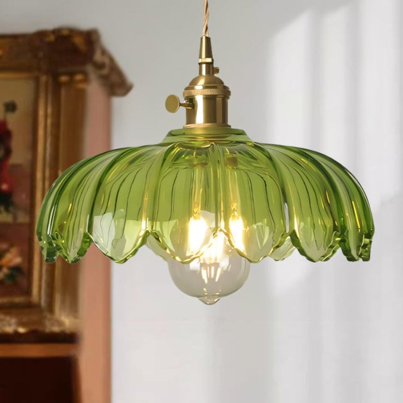 Vintage Petal Glass Pendant Light