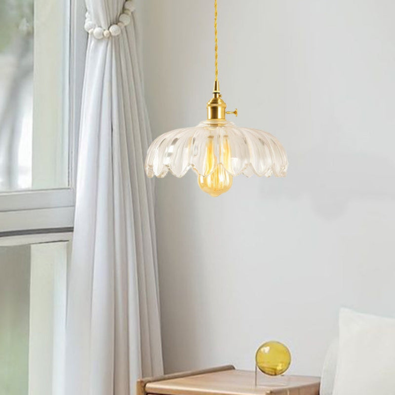 Vintage Petal Glass Pendant Light