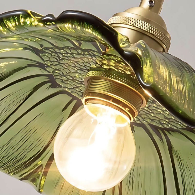 Nordische Lotus-Pendelleuchte aus klarem Glas