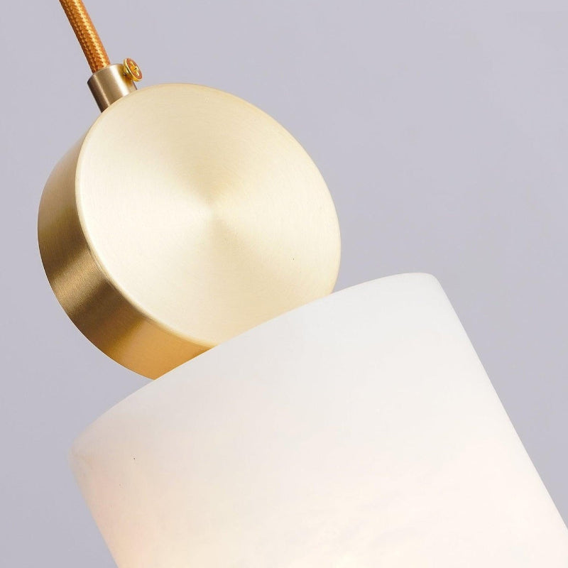 Scandinavian Geometric Alabaster Texture Pendant Light