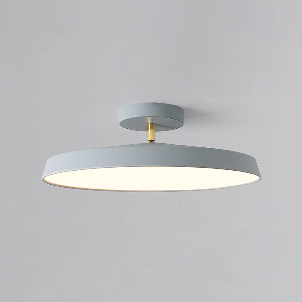 Acrylic LED Round Ceiling Light - Minimalist Semi-Flush for Bedroom