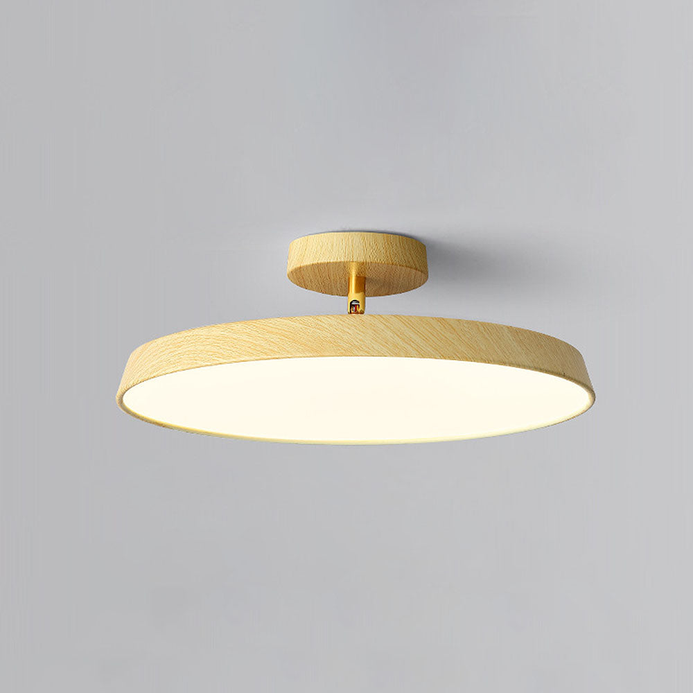 Acrylic LED Round Ceiling Light - Minimalist Semi-Flush for Bedroom