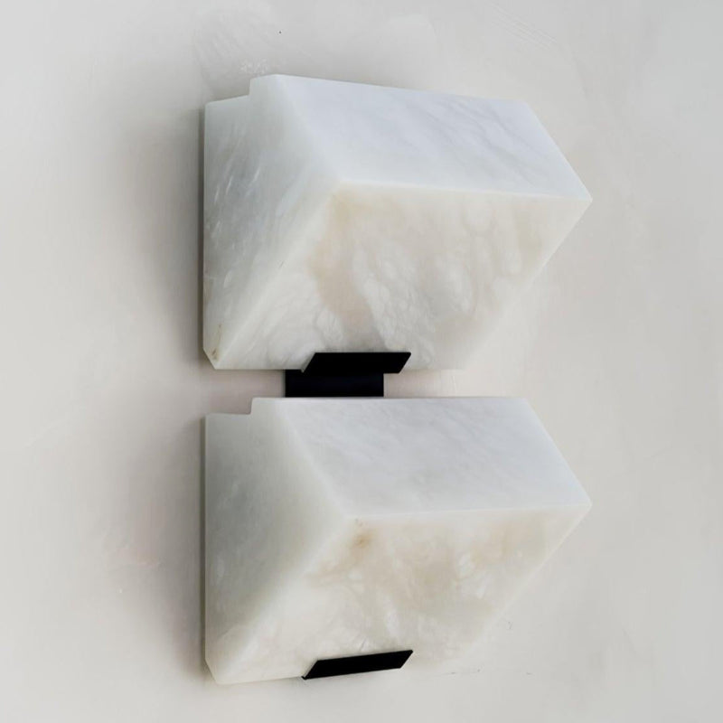 Modern Cube Alabaster Wall Lamp