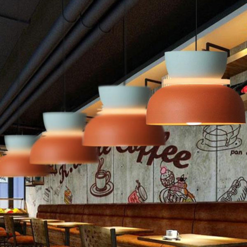 Colorful Macaron Bowl Shade Acrylic Pendant Light
