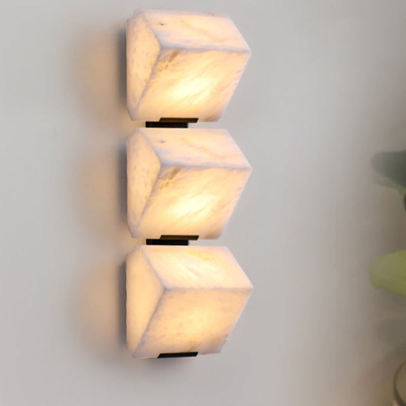 Modern Cube Alabaster Wall Lamp
