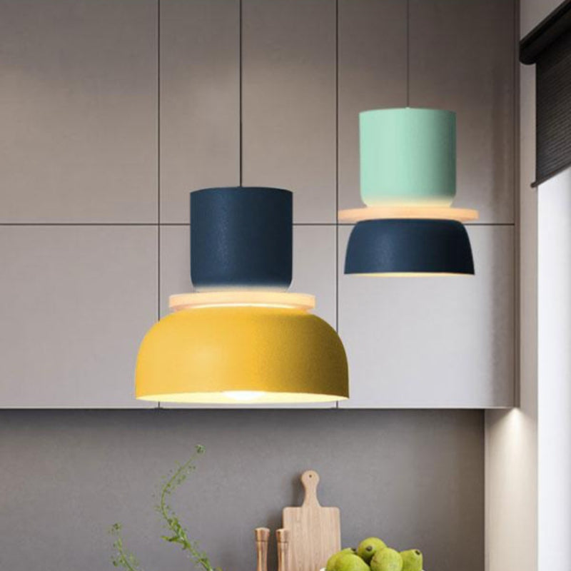 Colorful Macaron Bowl Shade Acrylic Pendant Light
