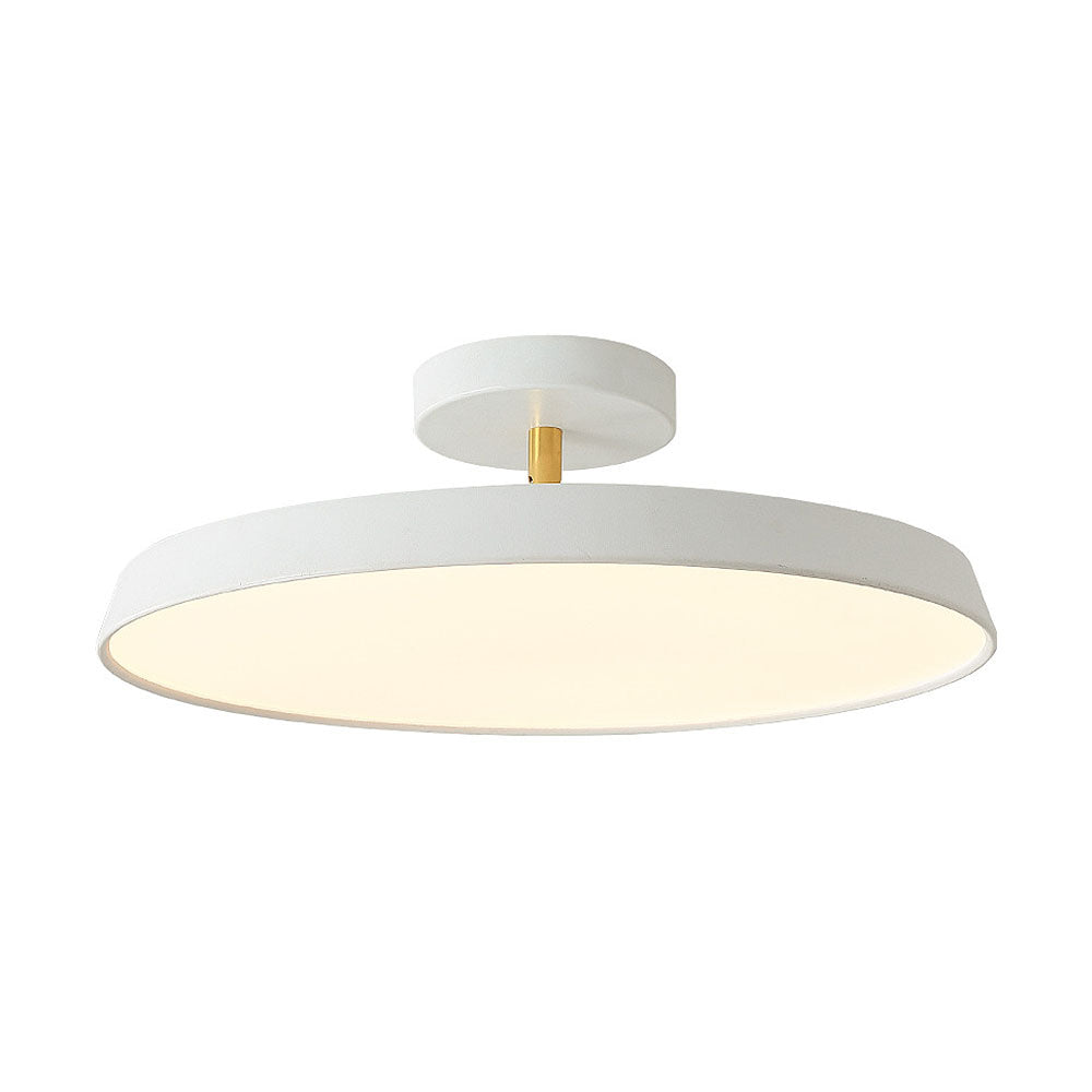 Acrylic LED Round Ceiling Light - Minimalist Semi-Flush for Bedroom