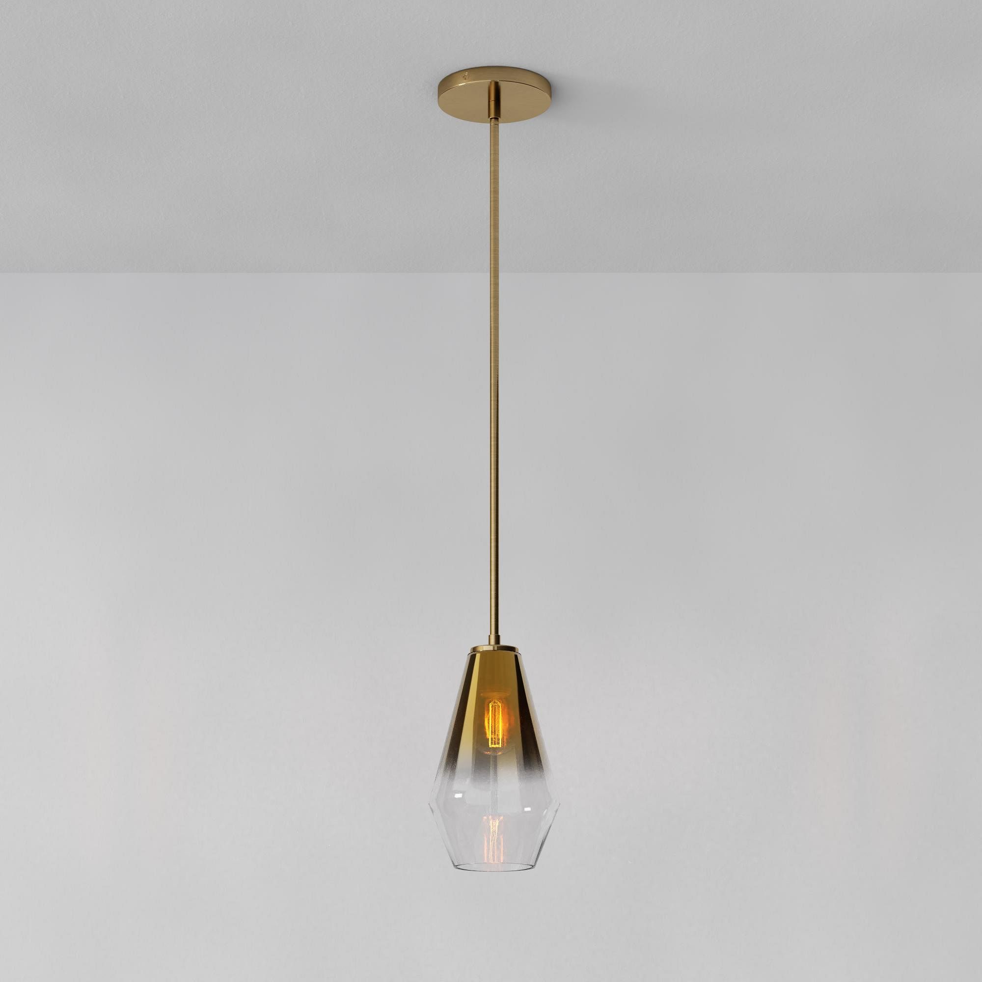 Merin Transparent Glass Sculpture Geometric Pendant Lamp