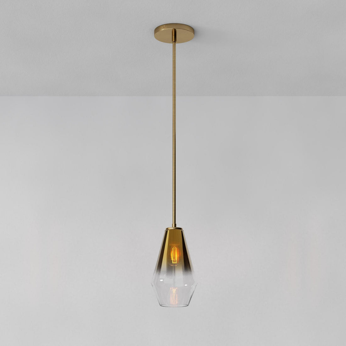 Merin Transparent Glass Sculpture Geometric Pendant Lamp