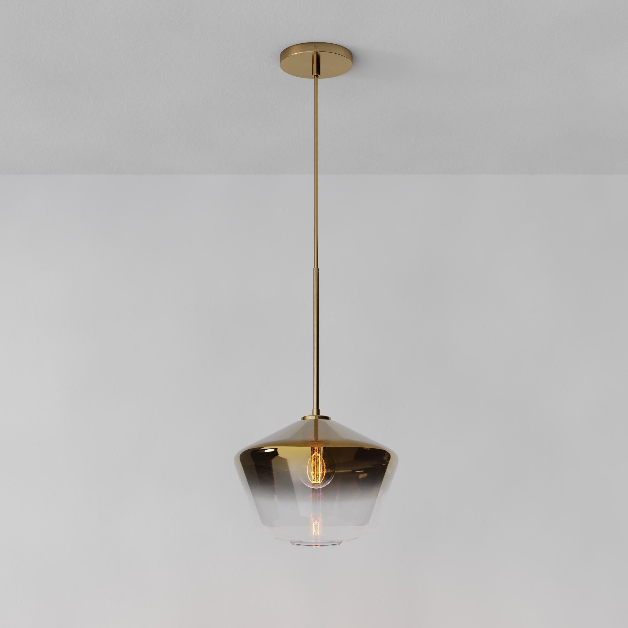 Merin Transparent Glass Sculpture Geometric Pendant Lamp