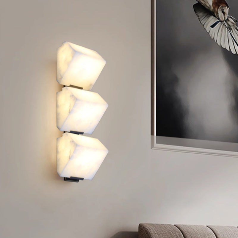 Modern Cube Alabaster Wall Lamp
