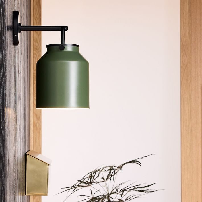 Hanton Metal Outdoor Wall Sconce - Matte Black Industrial Light Fixture