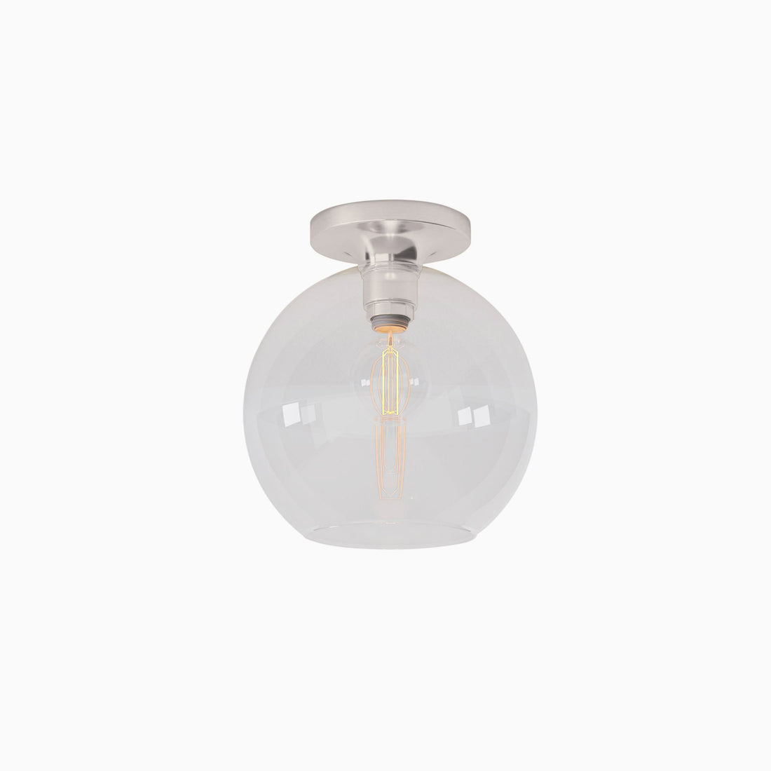 Selvion Modern Globe Ceiling Lamp - Damp-Rated Bathroom Lighting - Luxe Glass Shade